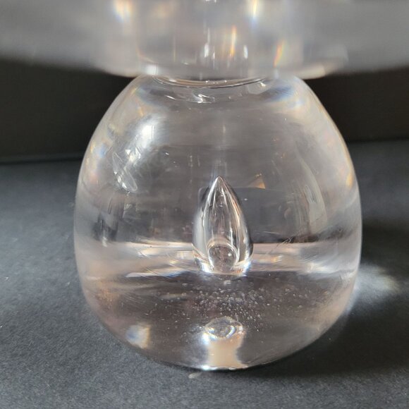 Vintage Steuben Teardrop Candlestick Holders Set Of 2 Elegant Design - Picture 5 of 12